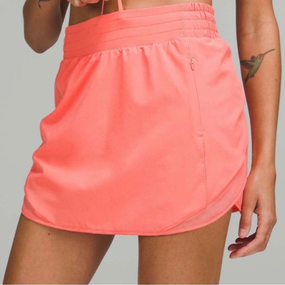 lululemon athletica Coral Pink Athletic Skort